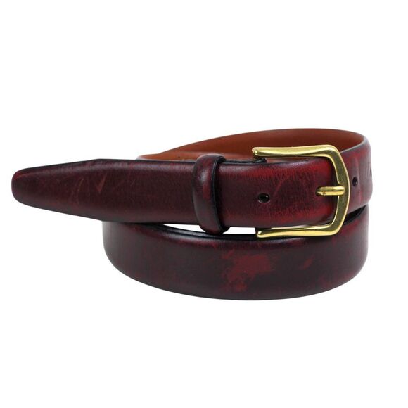 Men's Wearhouse REDDISH BROWN LEATHER 1 1/8"Wd CASUAL DRESS MENS BELT 40/100(90D - Picture 3 of 15